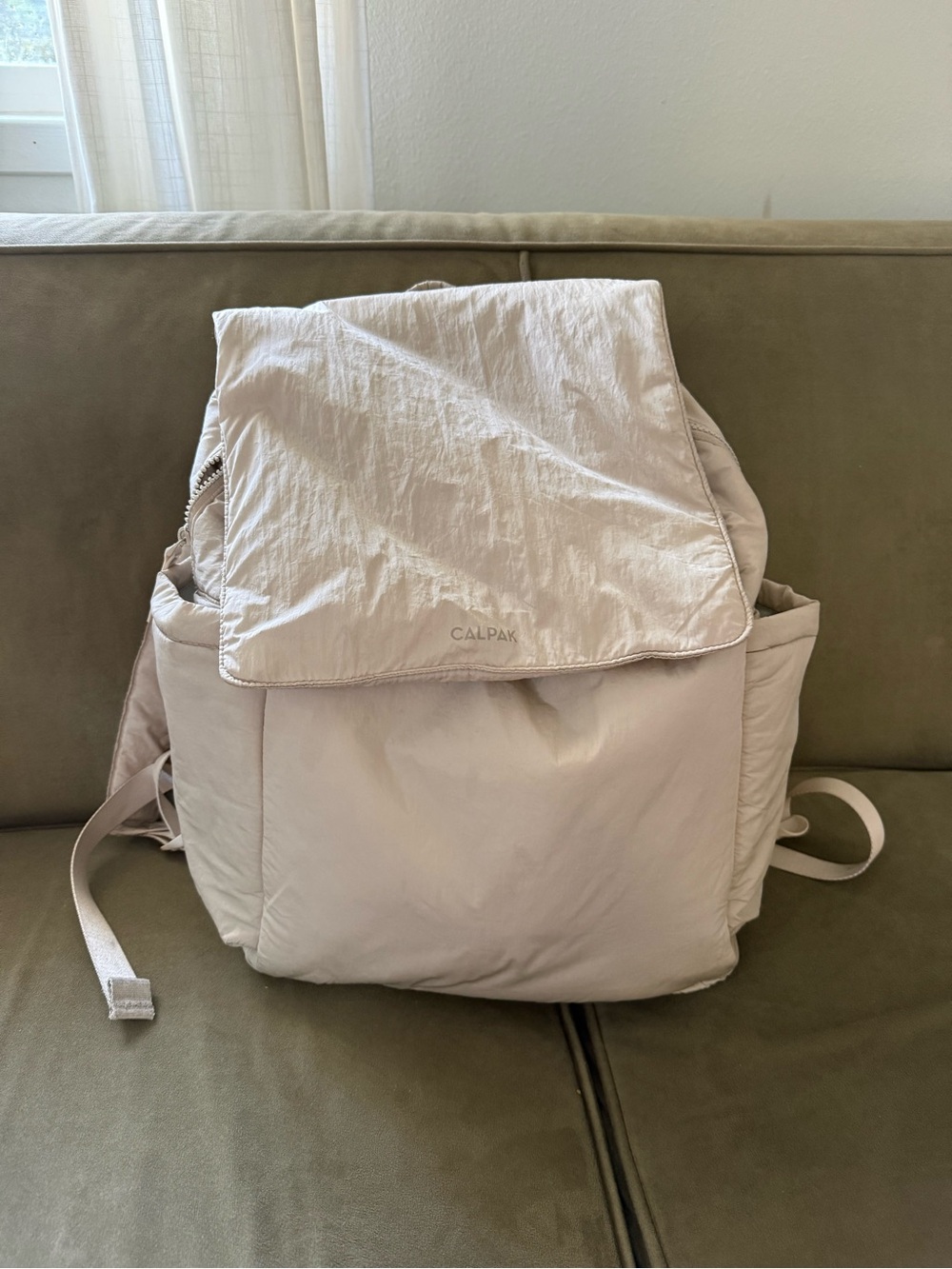 Calpak Oatmeal Diaper/Laptop/Travel Backpack